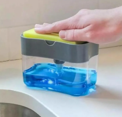 SOAP PUMP DISPENSER 2-in-1 Pump Soap Dispenser and Sponge Caddy For Dish