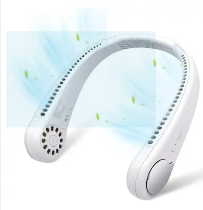 Portable Neck Fan, Hands Free "Hands-Free Bladeless Fan: 360° Cooling Personal Portable Neck Fan - Rechargeable and Convenient